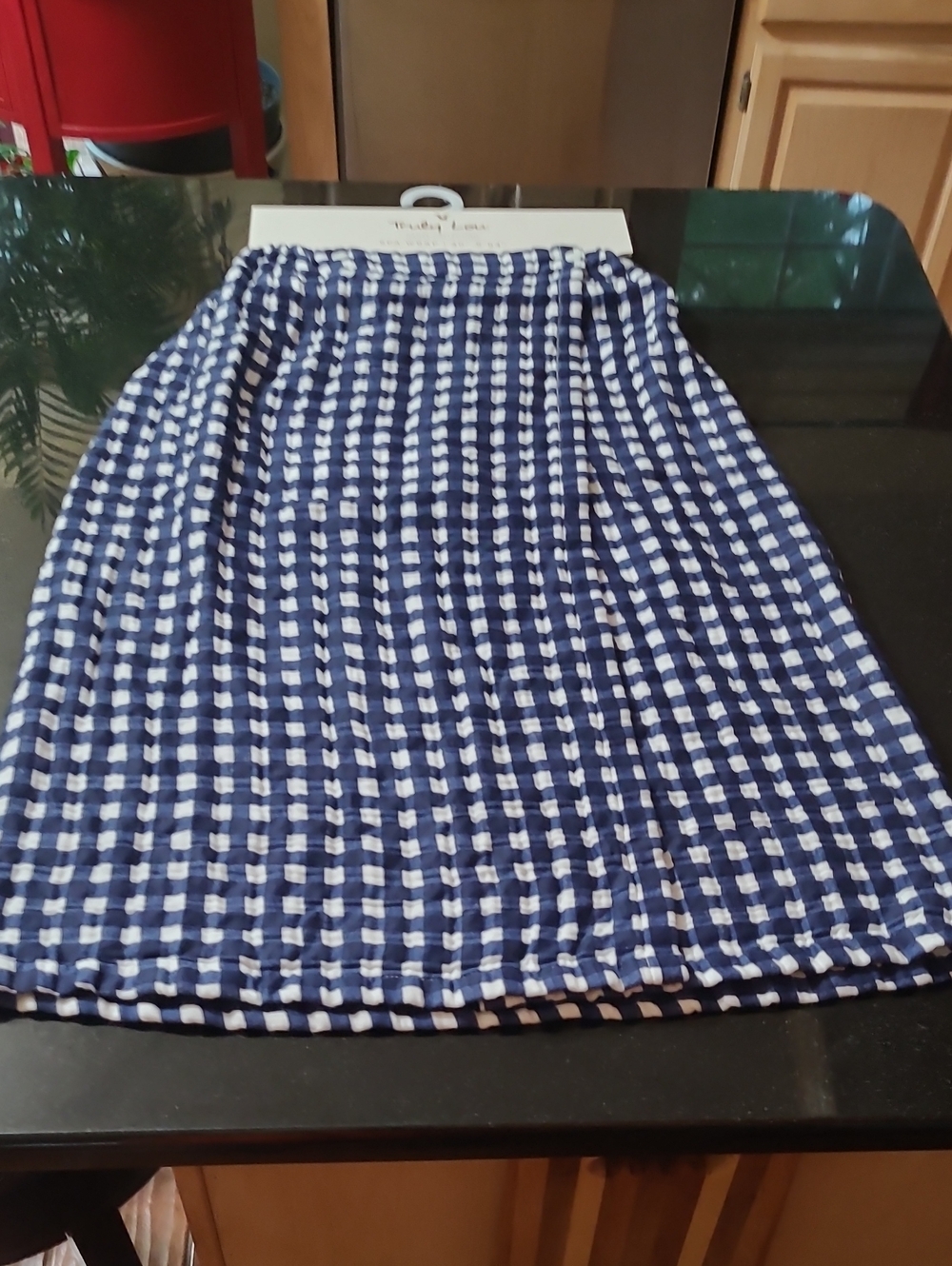 Truly Lou Checkered Guaze Spa Wrap